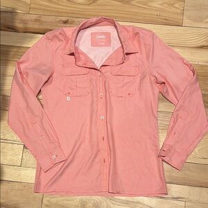 Cabela's Pink Button-Up Shirt
